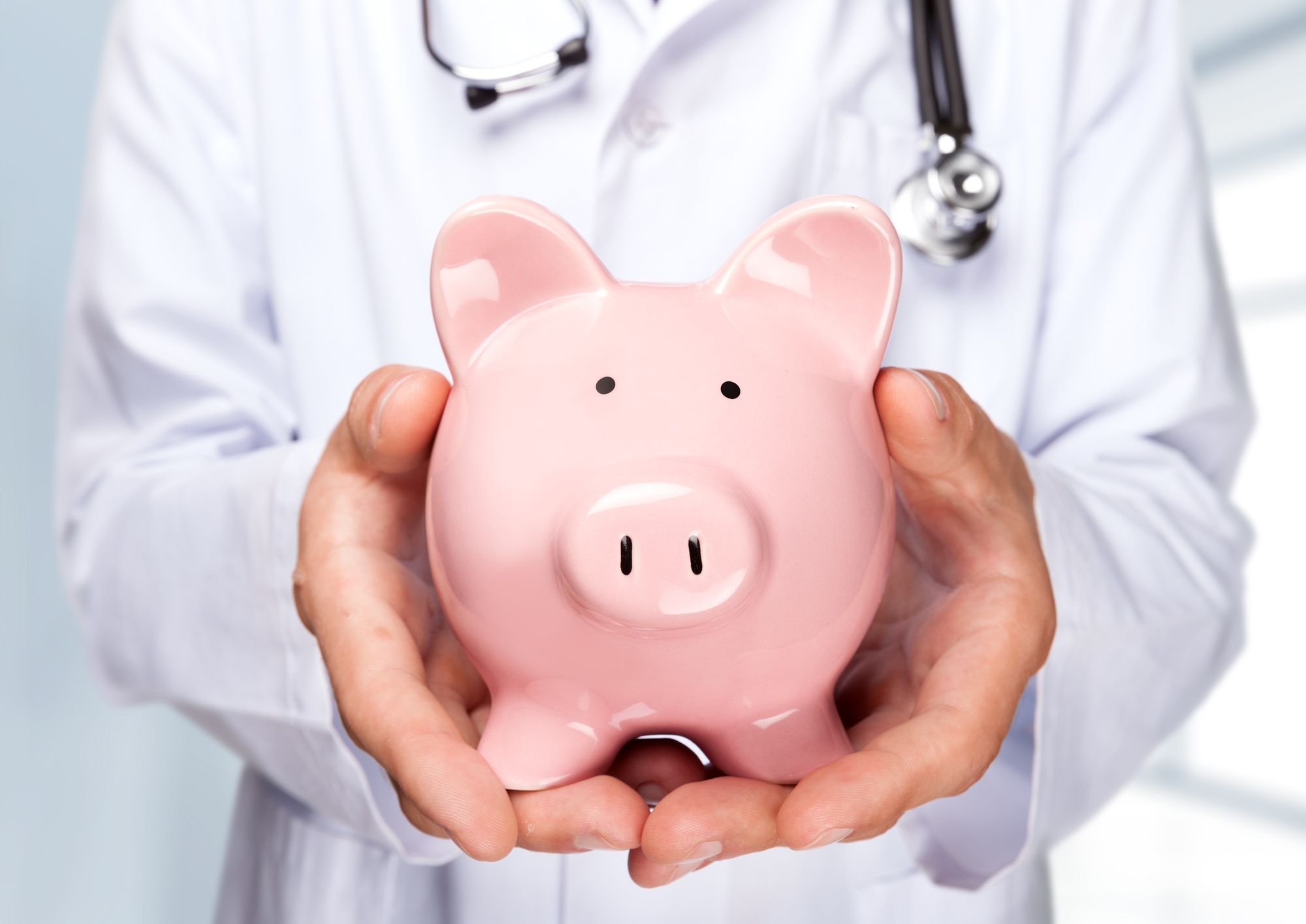 doctor carry money pig