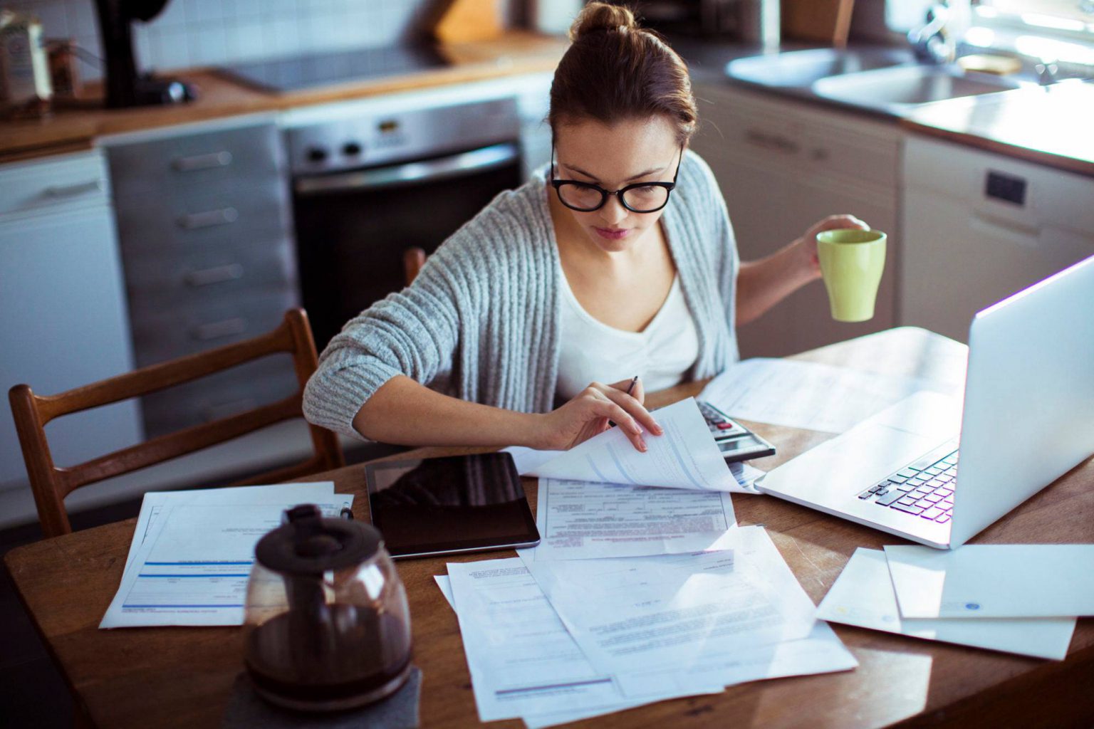 woman working